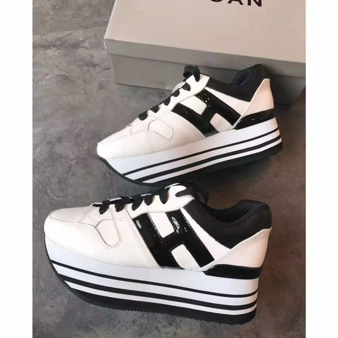 hogan platform femmes sneakers 2018 white italy black